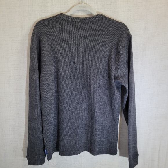 ROWM Henley Shirt Mens Small Heathered Gray Long Sleeve 1/4 Button NEW NWT - Picture 3 of 8